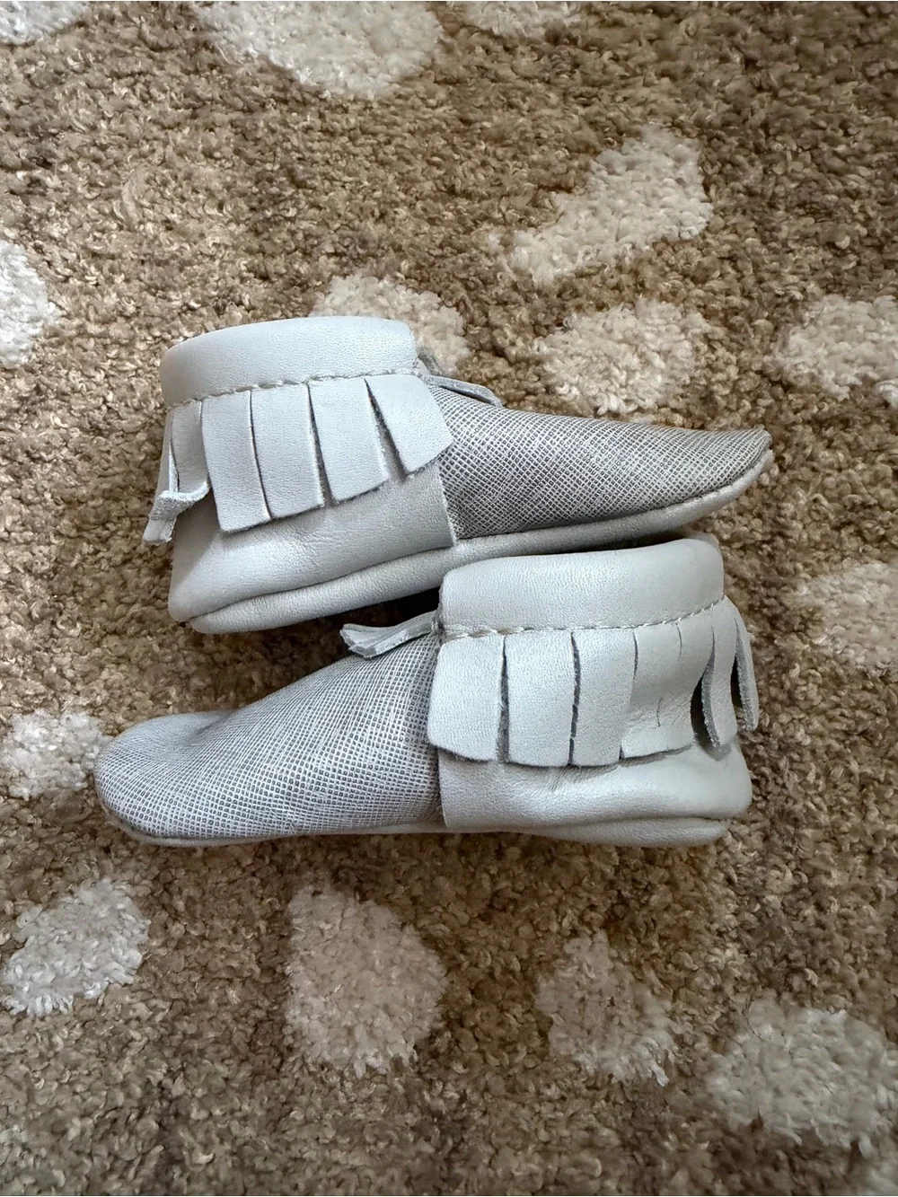 Freshly Picked Gray Moccasins Size 3